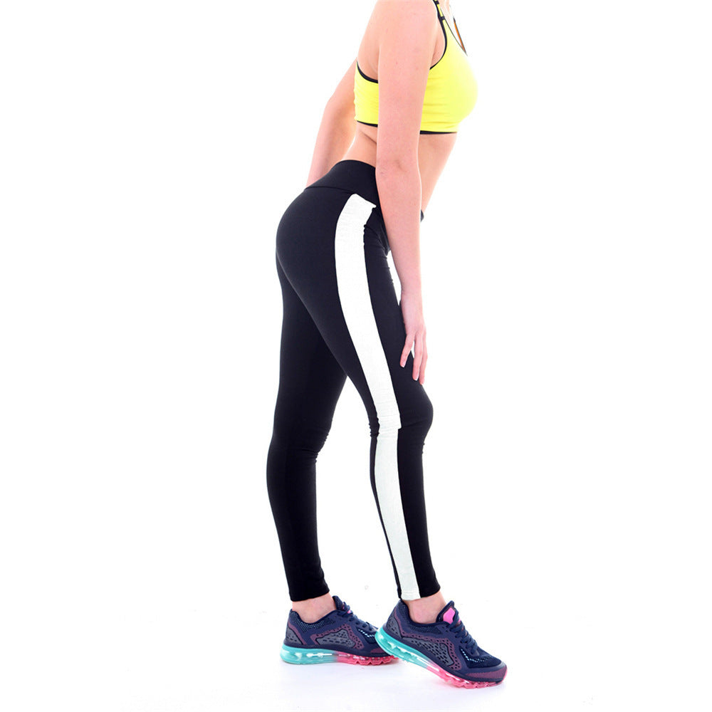 Running White side line leggings