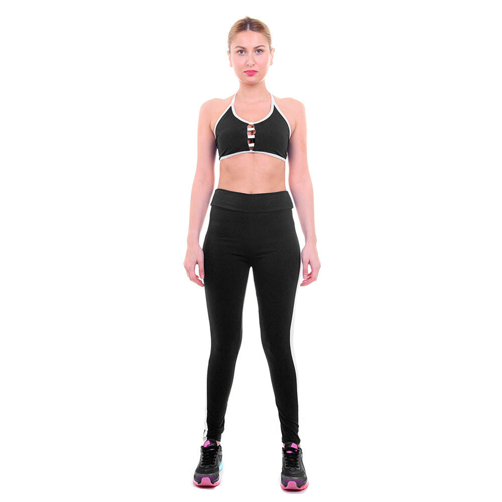Running White side line leggings