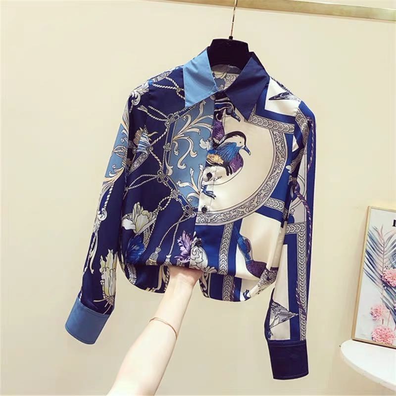 Bird Draw Niche French shirts and blouses